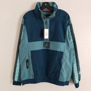 Air Jordan Wings 1/2 zip SAMPLE 🔥 Windwear Jacket Men Medium Teal Green/Indigo